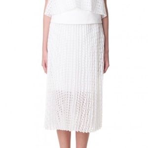 Tibi windowpane jacquard sunray pleated skirt- New Without Tags